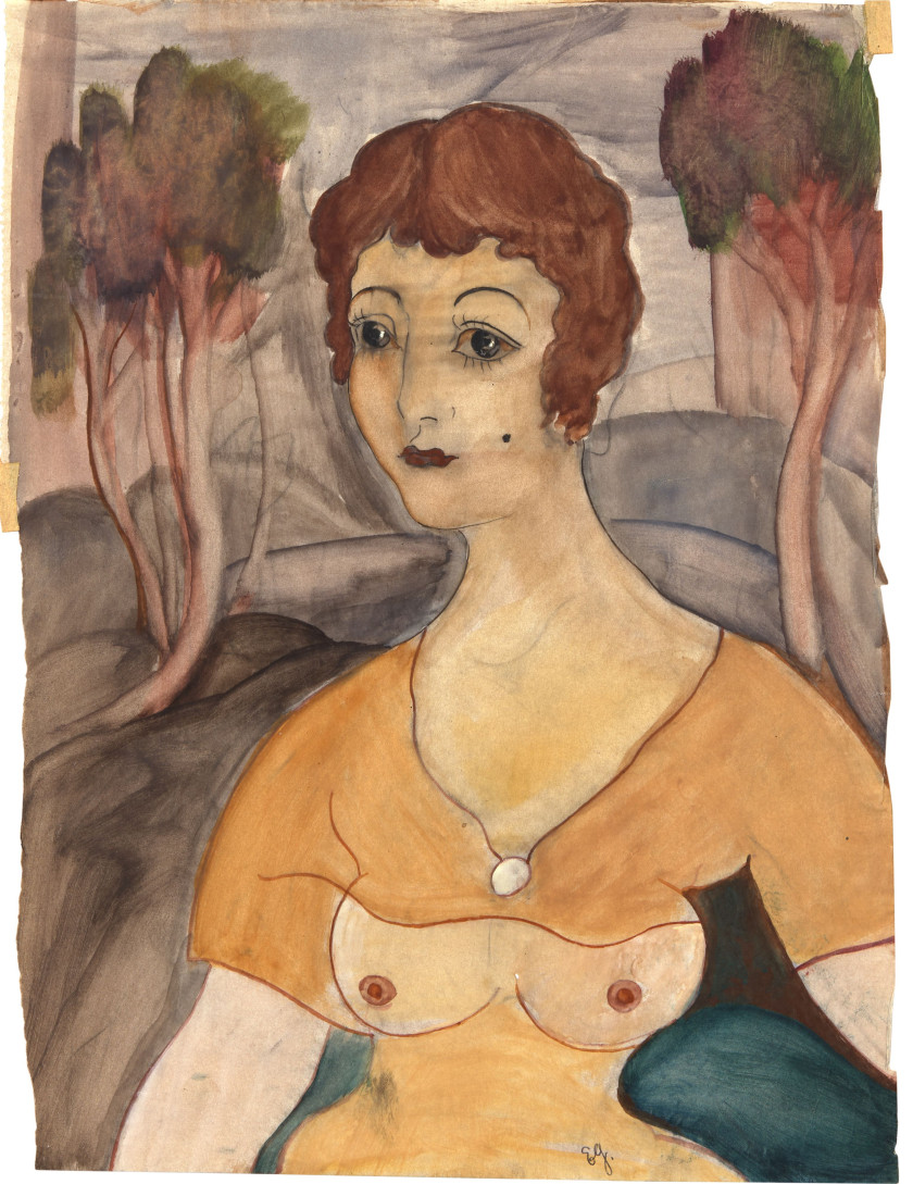Eugène GABRITSCHEVSKY 1893 - 1979 Sans titre Gouache et crayon sur calque