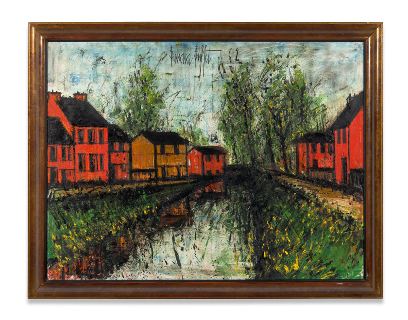 Bernard BUFFET 1928 - 1999 Amiens, écluse de la Somme - 1962 Huile sur toile