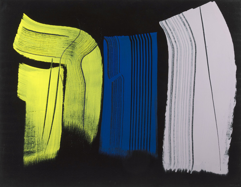 ¤ Hans HARTUNG (1904 - 1989) T-1970-H30 - 1970 Acrylique et grattage sur toile