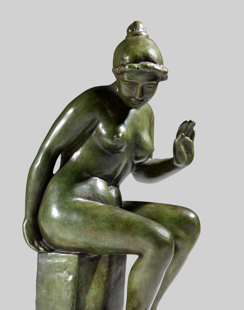 Aristide MAILLOL 1861-1944 Léda - 1900 Bronze à patine verte