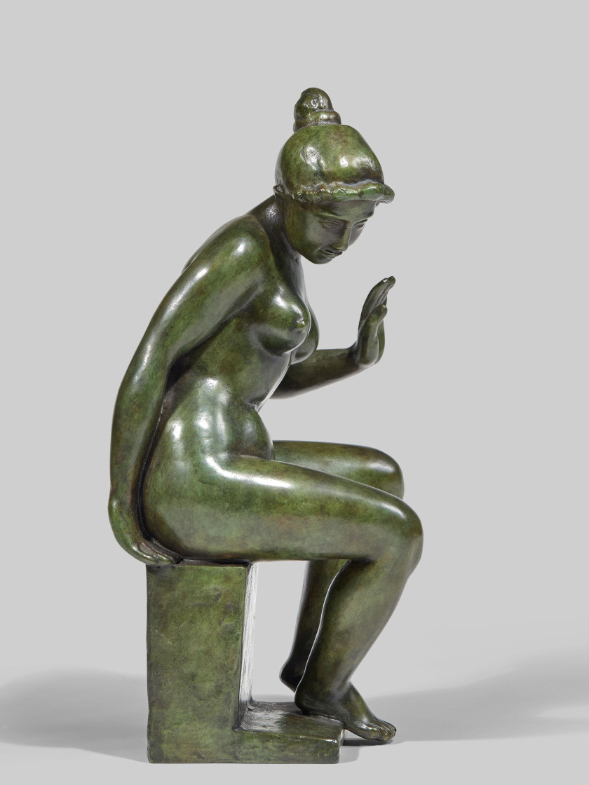 Aristide MAILLOL 1861-1944 Léda - 1900 Bronze à patine verte