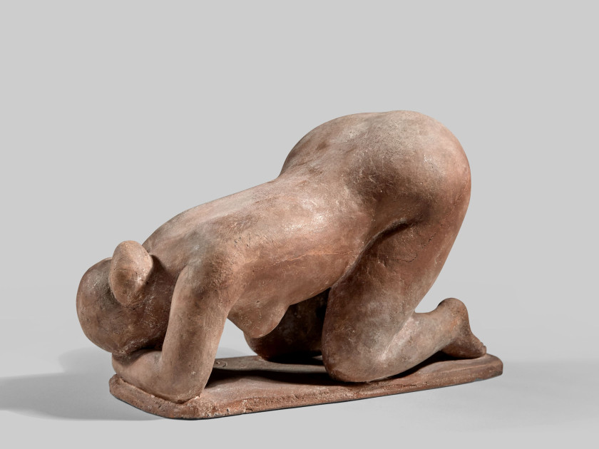 Aristide MAILLOL 1861-1944 Femme accroupie ou La Baigneuse accroupie - 1930 Terre cuite