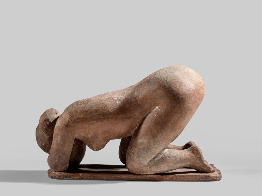 Aristide MAILLOL 1861-1944 Femme accroupie ou La Baigneuse accroupie - 1930 Terre cuite