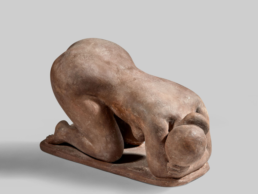 Aristide MAILLOL 1861-1944 Femme accroupie ou La Baigneuse accroupie - 1930 Terre cuite