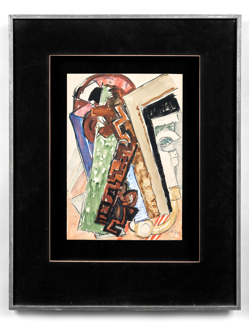 ¤ Frantisek KUPKA 1871-1957 Mécanique - circa 1928-1933 Gouache, aquarelle et encre de Chine sur papier