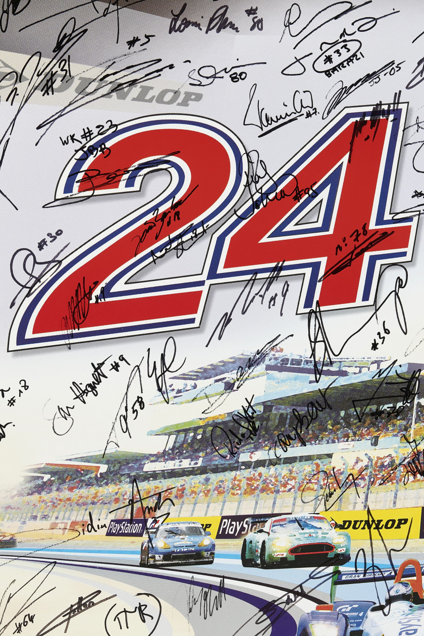 24 Heures du Mans 2005  Affiche officielle signée par l'ensemble des pilotes-sans réserve-no reserve