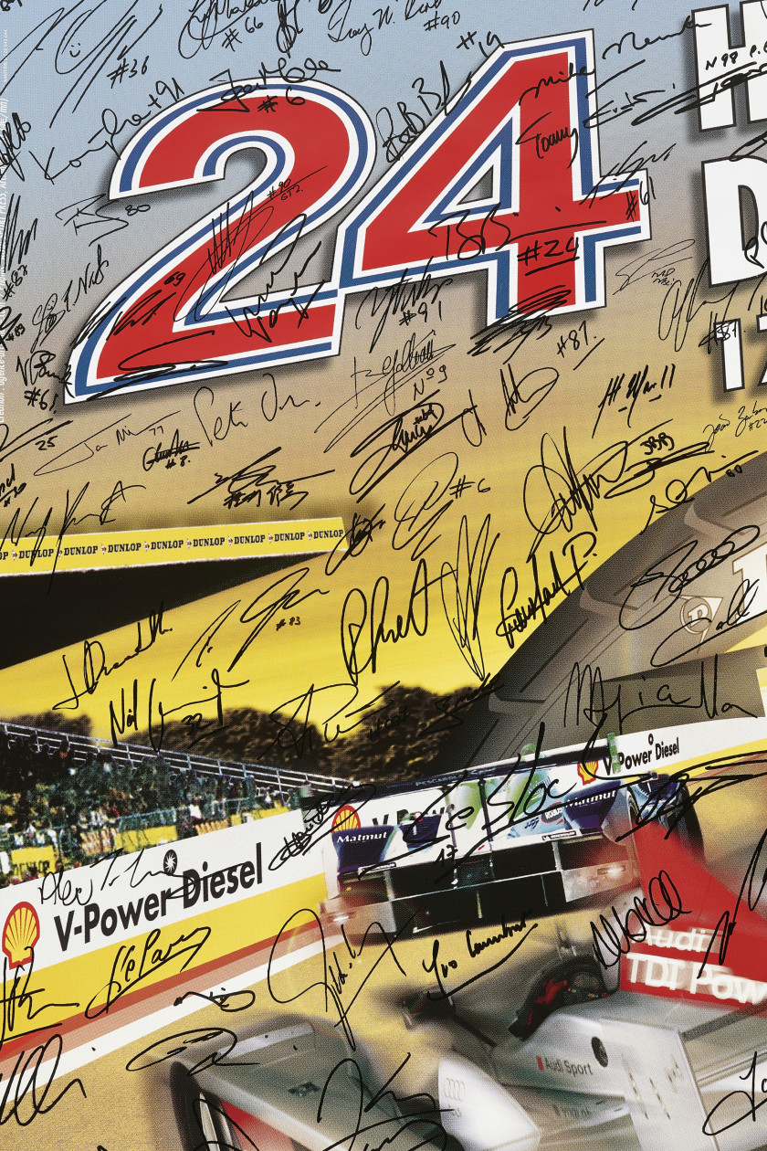 24 Heures du Mans 2006  Affiche officielle signée par l'ensemble des pilotes-sans réserve-no reserve