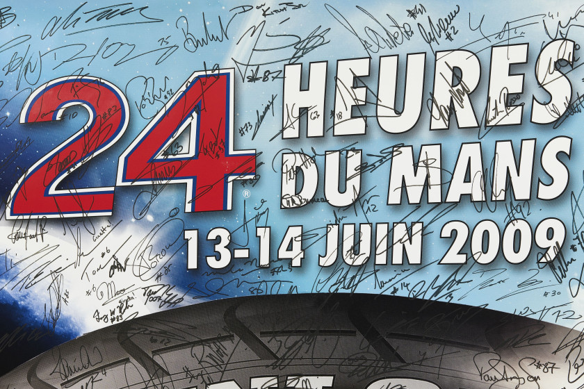 24 Heures du Mans 2009  Affiche officielle signée par l'ensemble des pilotes-sans réserve-no reserve