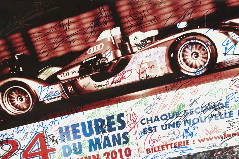 24 Heures du Mans 2010  Affiche officielle signée par l'ensemble des pilotes - sans réserve-no reserve