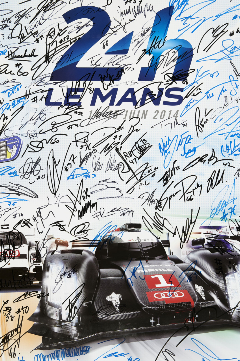 24 Heures du Mans 2014  Affiche officielle signée par l'ensemble des pilotes -sans réserve-no reserve