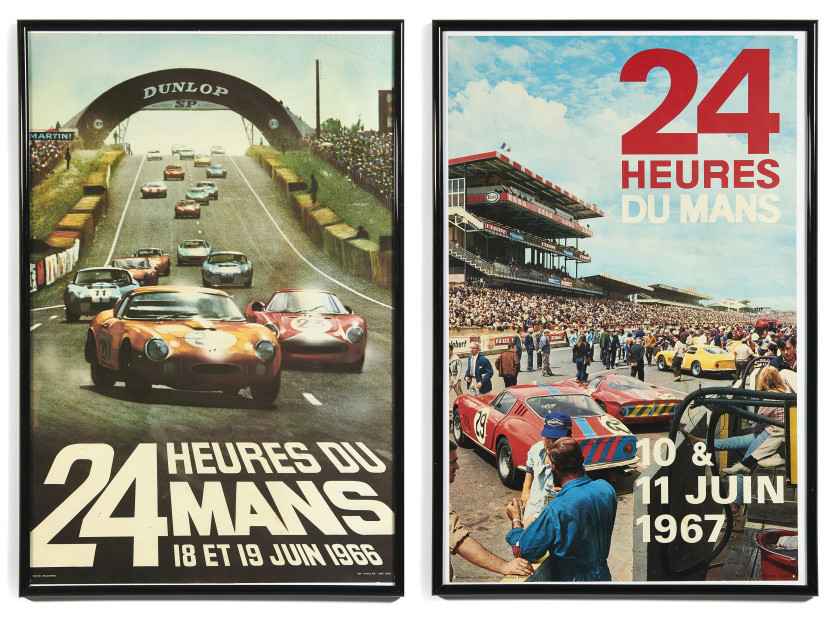 24 Heures du Mans 1966 et 1967  Deux affiches -sans réserve-no reserve