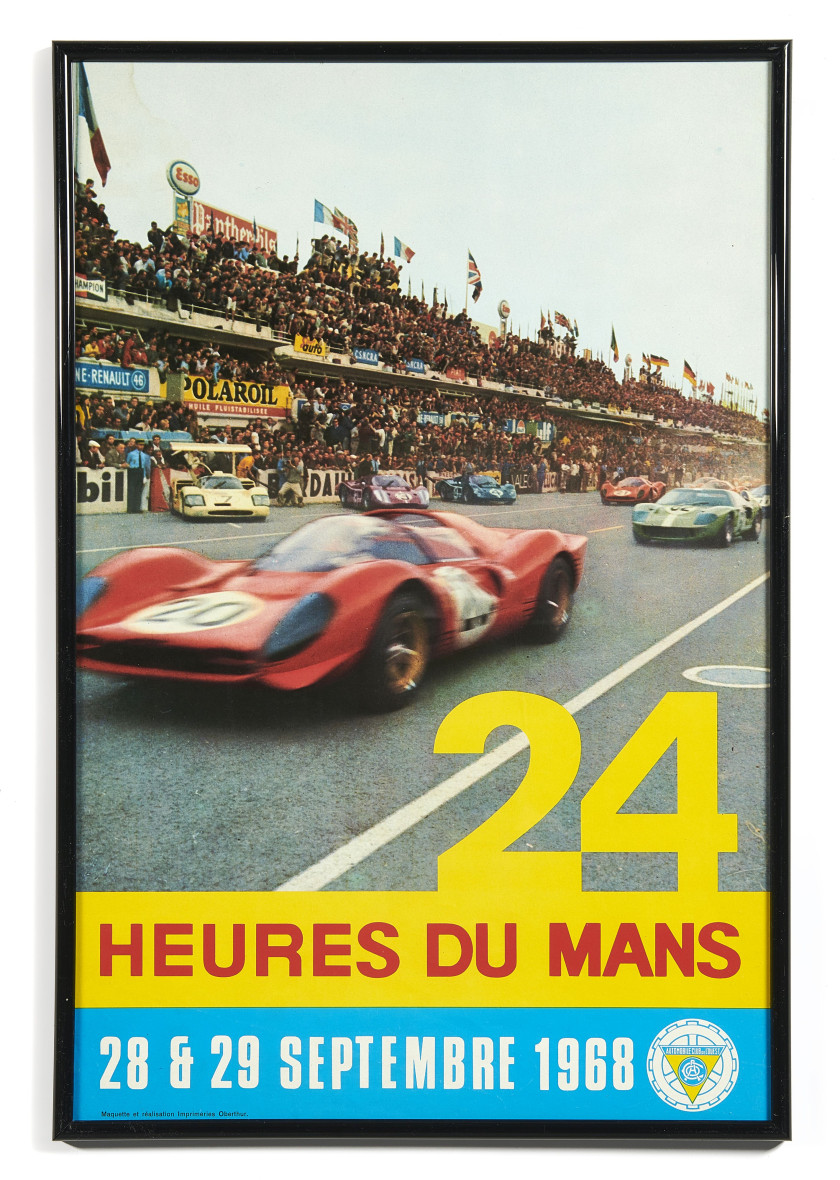 24 Heures du Mans juin 1968, septembre 1968 et 1969  Trois affiches - sans réserve-no reserve