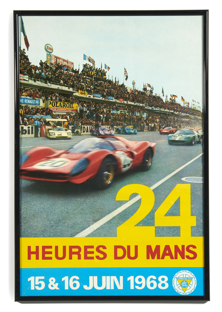 24 Heures du Mans juin 1968, septembre 1968 et 1969  Trois affiches - sans réserve-no reserve