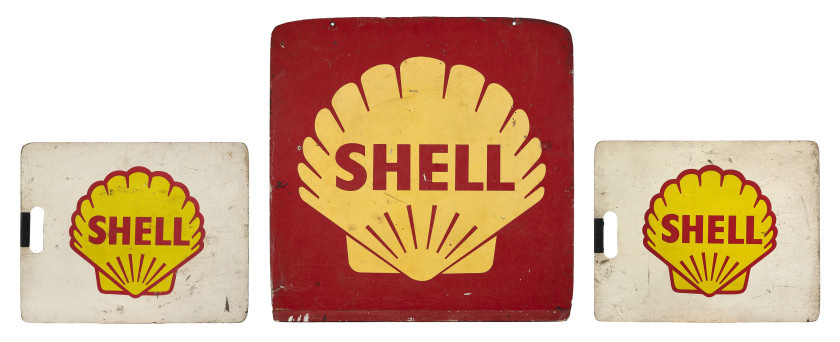 SHELL  Trois panneaux de stand, circa 1970 - sans réserve-no reserve