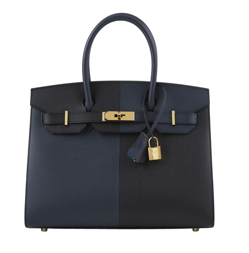 HERMÈS Édition Limitée 2022  Sac BIRKIN Sellier CASAQUE 30 Veau Epsom Bleu Indigo et noir Intérieur en cuir Bleu FridaR...