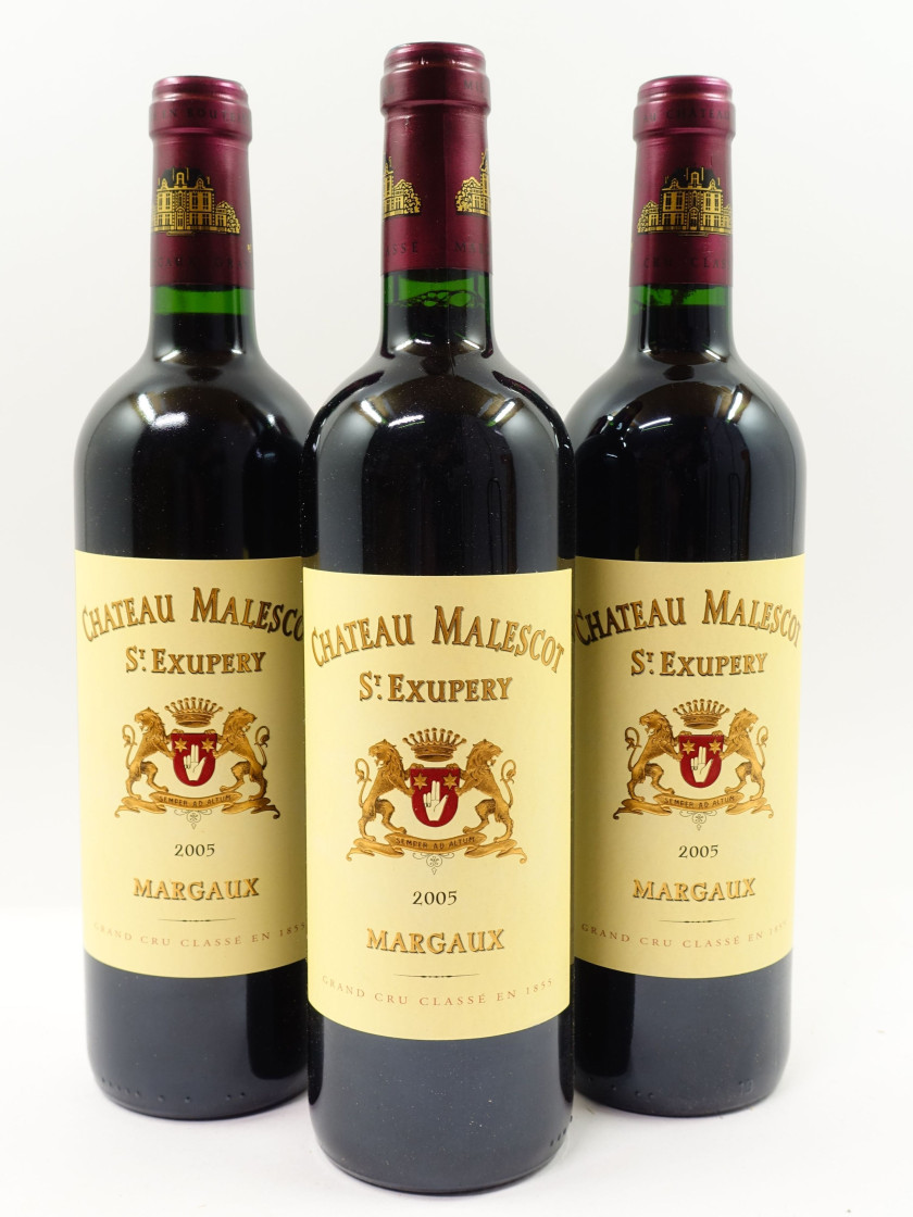 12 bouteilles CHÂTEAU MALESCOT SAINT EXUPERY 2005 3è GC Margaux