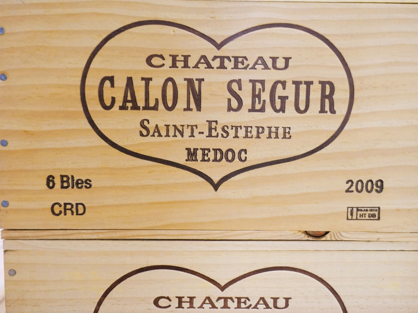 12 bouteilles CHÂTEAU CALON SEGUR 2009 3è GC Saint Estèphe Caisse bois d'origine (2x6)