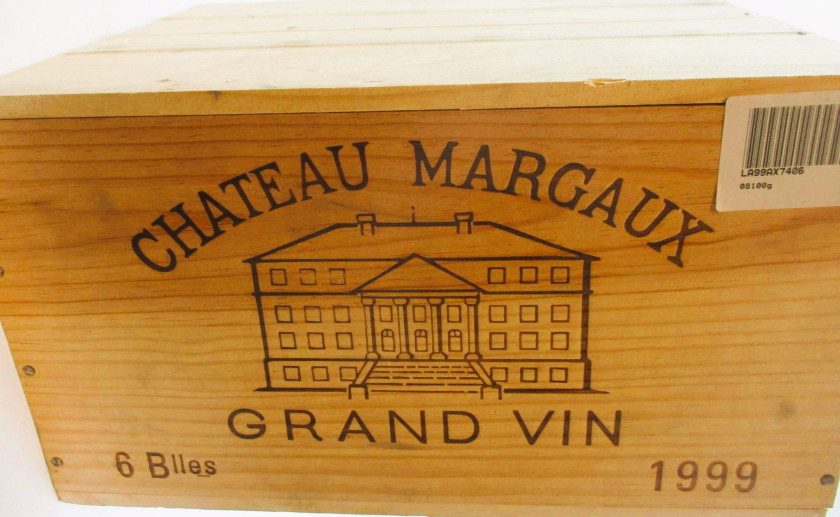 6 bouteilles CHÂTEAU MARGAUX 1999 1er GC Margaux Caisse bois d'origine  