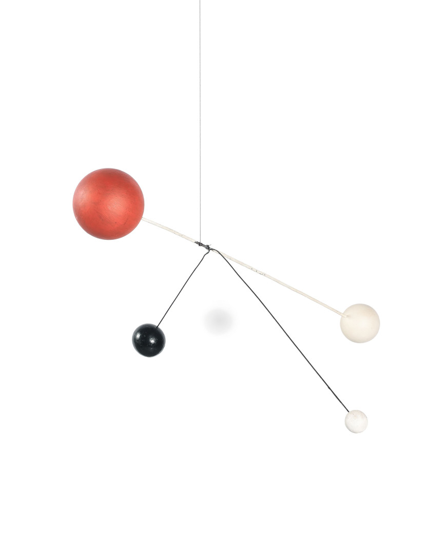 Alexander CALDER (1898 - 1976) Mobile - Circa 1933 Métal et bois peints