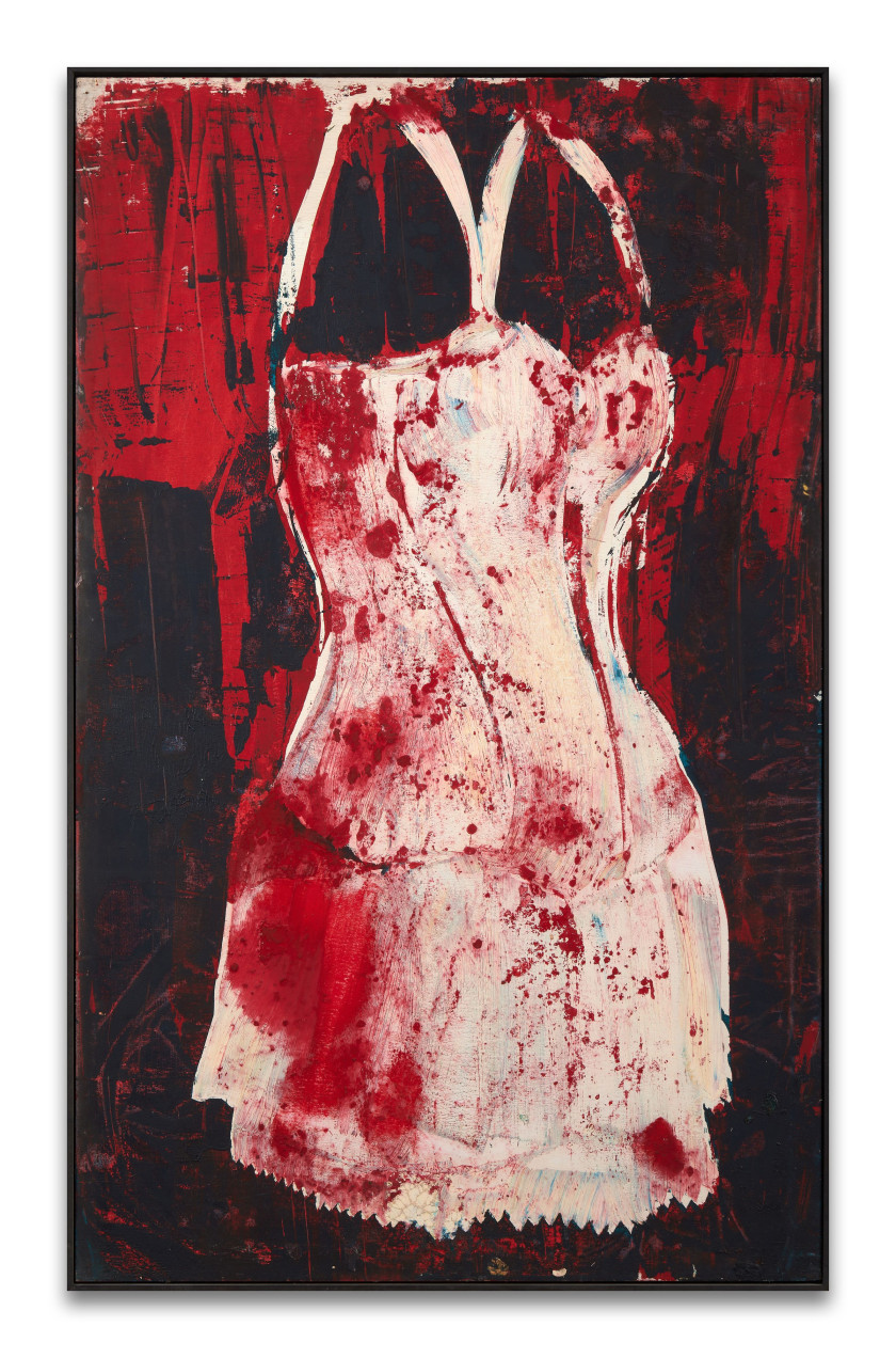 Thomas FOUGEIROL (Français - Né en 1965) Corset - 1999/2000 Acrylique sur contreplaqué