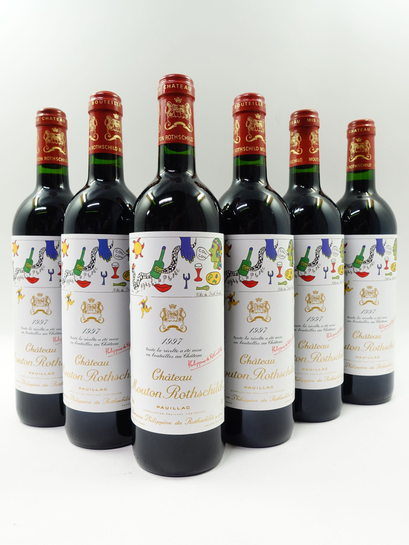 6 bouteilles CHÂTEAU MOUTON ROTHSCHILD 1997 1er GC Pauillac