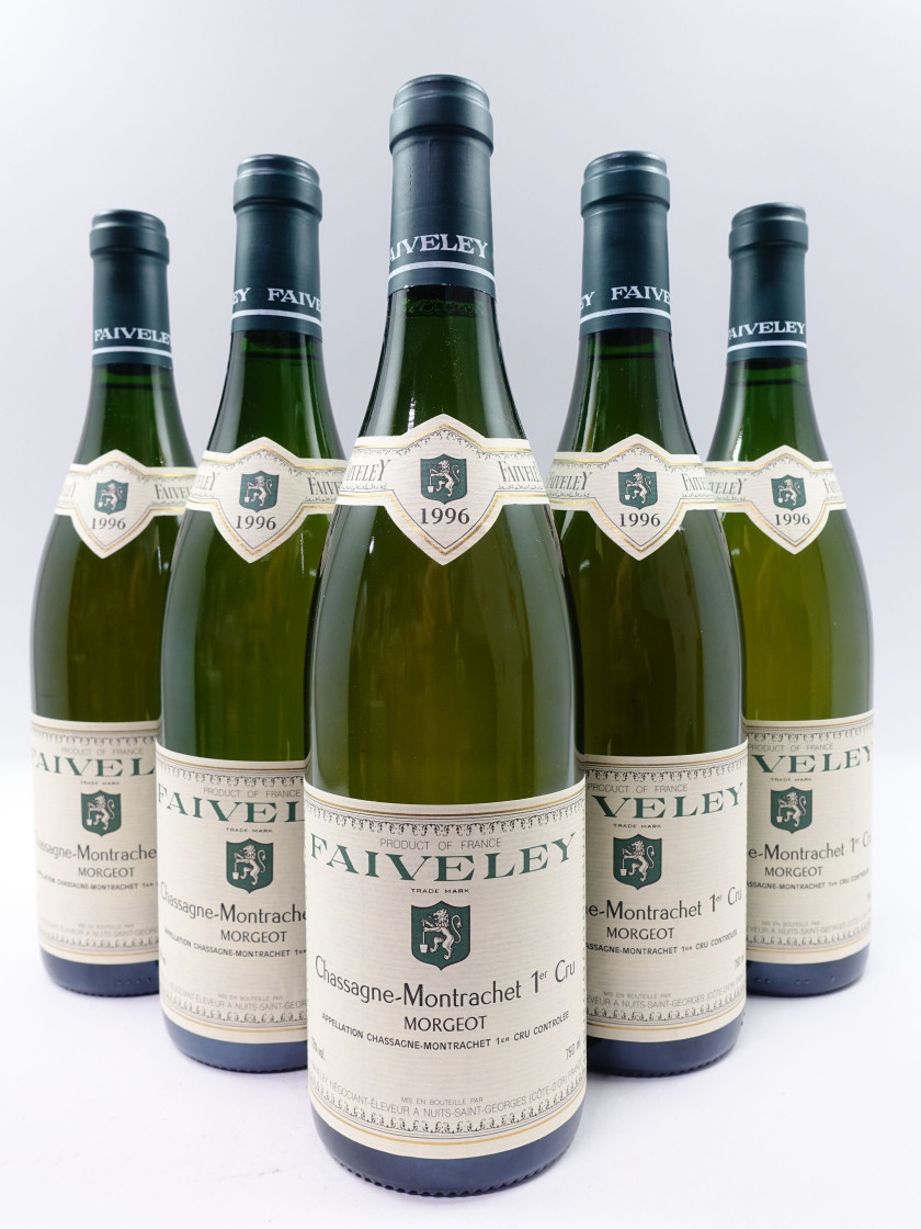 11 bouteilles CHASSAGNE MONTRACHET 1996 (blanc) 1er cru Morgeot