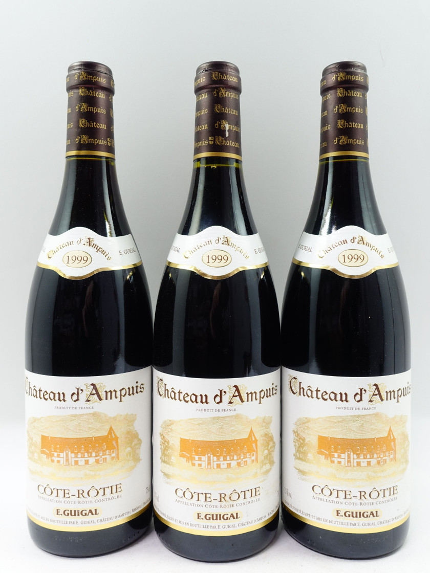 6 bouteilles COTE ROTIE 1999 Château d'Ampuis