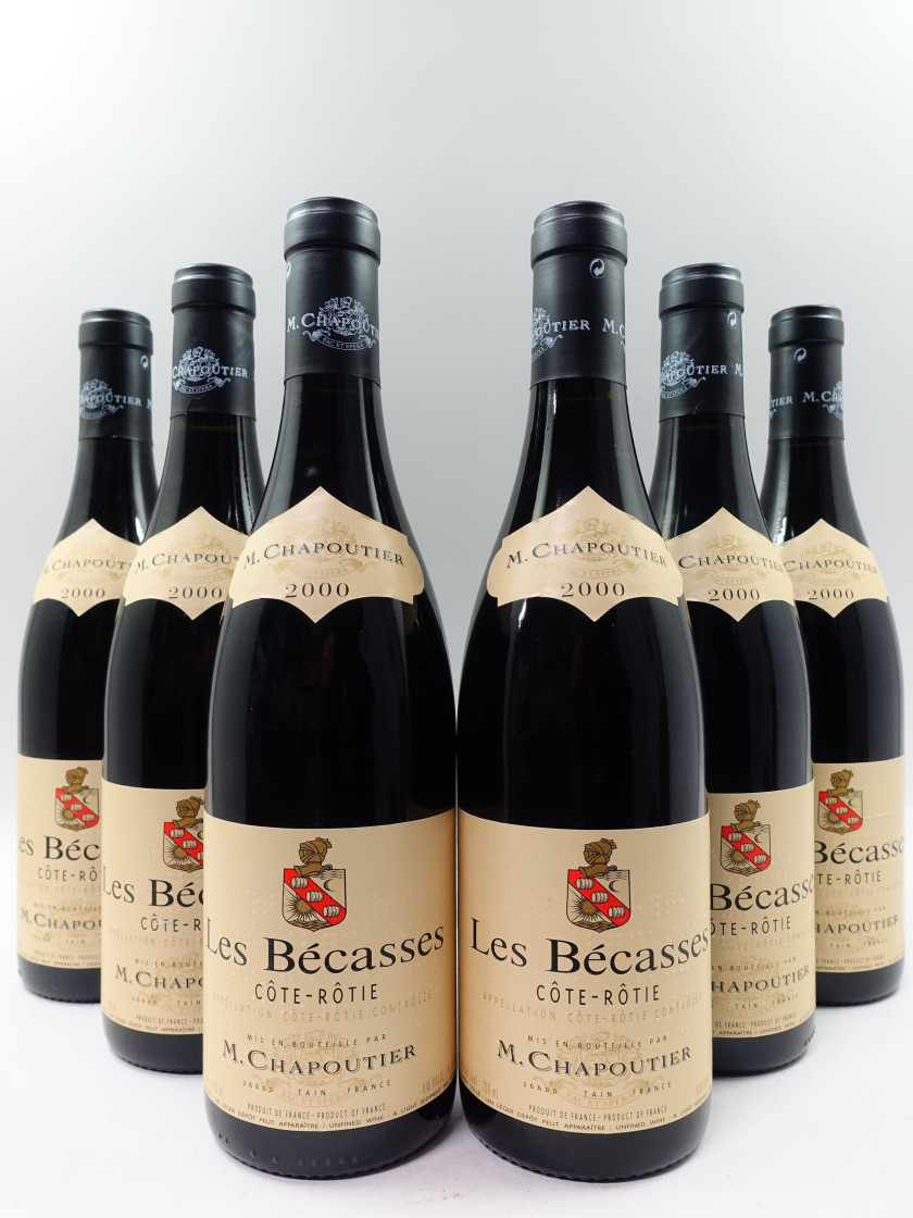 6 bouteilles COTE ROTIE 2000 Les Bécasses