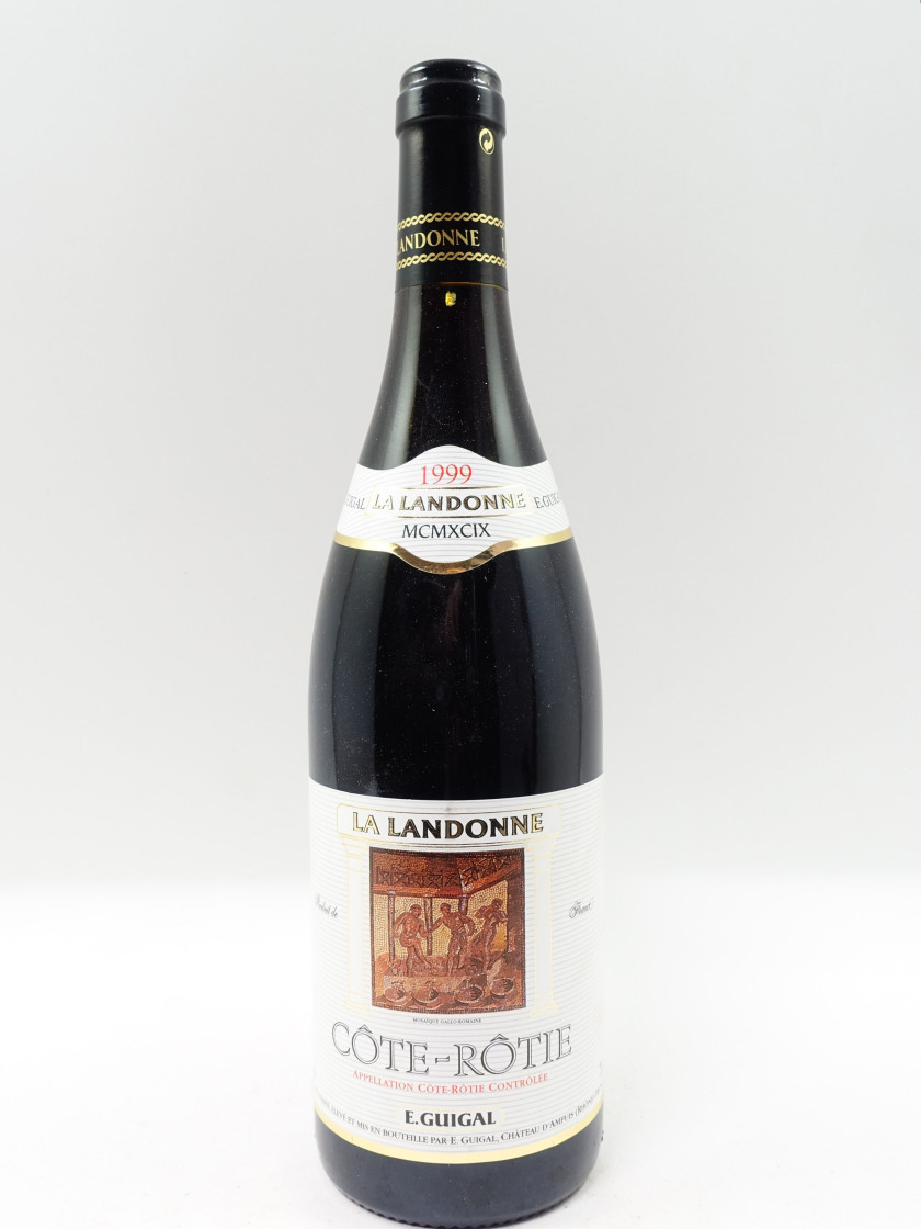 1 bouteille COTE ROTIE LA LANDONNE 1999 Guigal (étiquette léger tachée