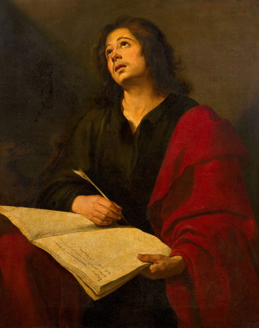 Bartolomé Esteban MURILLO Séville, 1617 - 1682 Saint Jean l'Evangéliste Toile