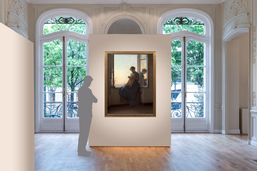 Hippolyte BERTEAUX Saint-Quentin, 1843 - Paris, 1926 "La fin de la journée" Huile sur toile (Toile d'origine)