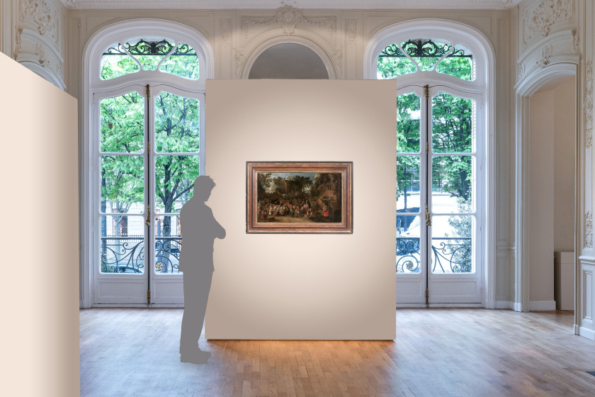 David VINCKBOONS Malines, 1576 - Amsterdam, 1629 La mariée de Pentecôte Huile sur panneau parqueté