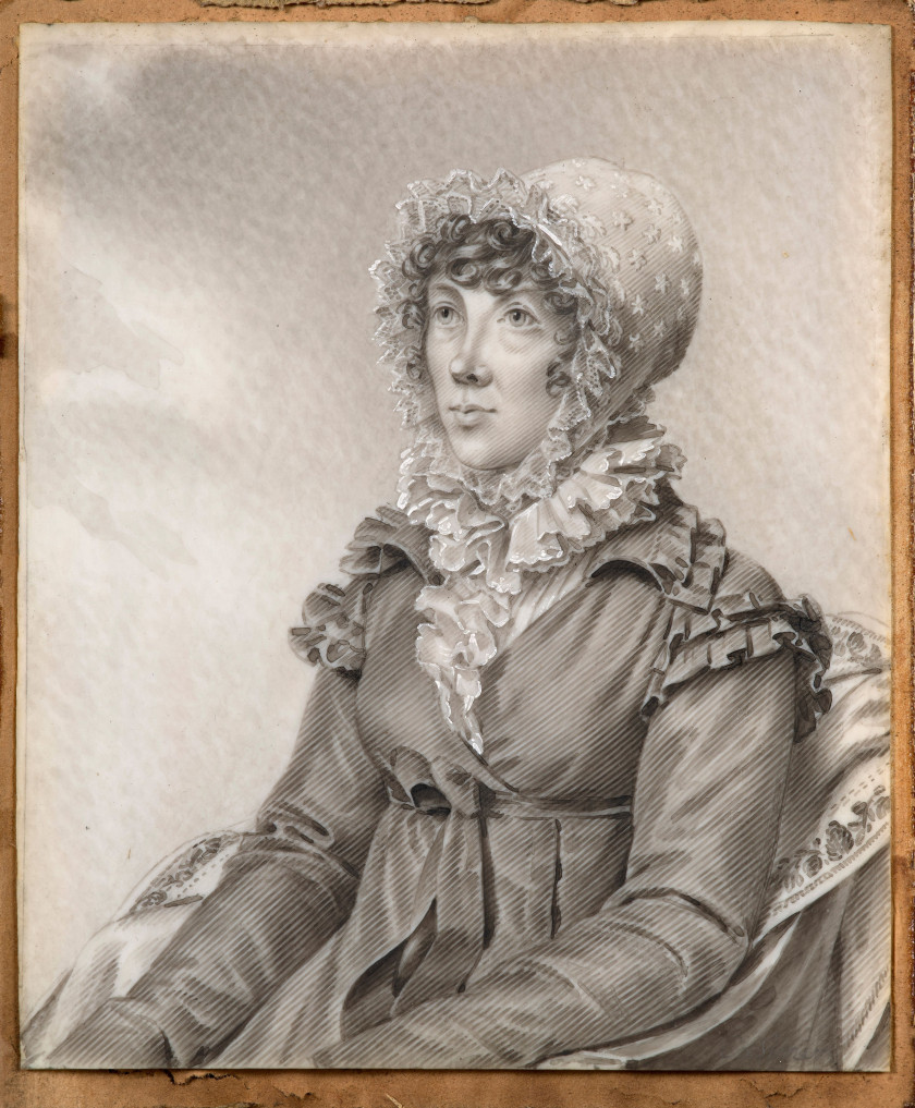 Jean-Jacques KARPFF, dit CASIMIR Colmar, 1770 - Versailles, 1829 Portrait d'homme et Portrait de femme Paire de miniatures à l'encre.
