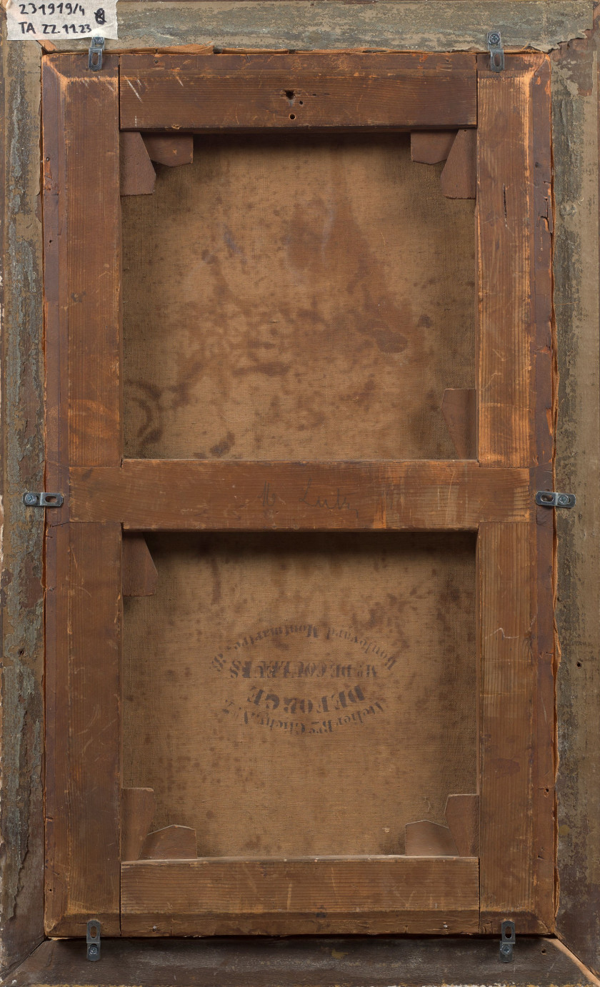 Thomas COUTURE Senlis, 1815 - Villiers, 1879 Jeune joueur de tambour Huile sur toile (Toile d'origine)