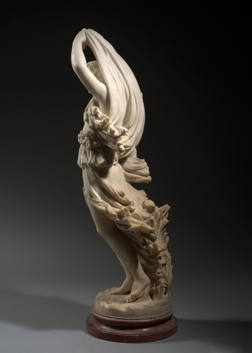 Antonio Giovanni LANZIROTTI Palerme, 1839 - 1911 La nuit Marbre blanc