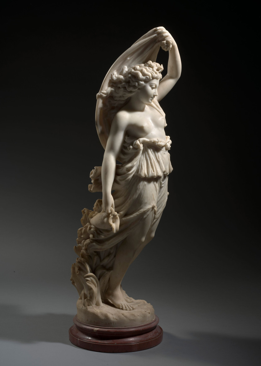 Antonio Giovanni LANZIROTTI Palerme, 1839 - 1911 La nuit Marbre blanc