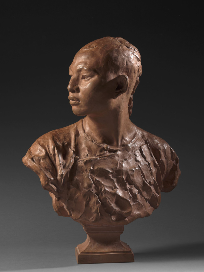 Jean-Baptiste CARPEAUX Valenciennes, 1827 - Courbevoie, 1875 Le Chinois Terre cuite, épreuve posthume