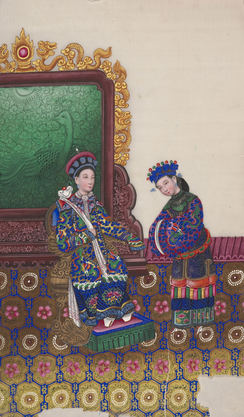 DOUZE PEINTURES À LA GOUACHE SUR PAPIER DE RIZ, Chine, Canton, fin du XIXe-début du XXe siècle