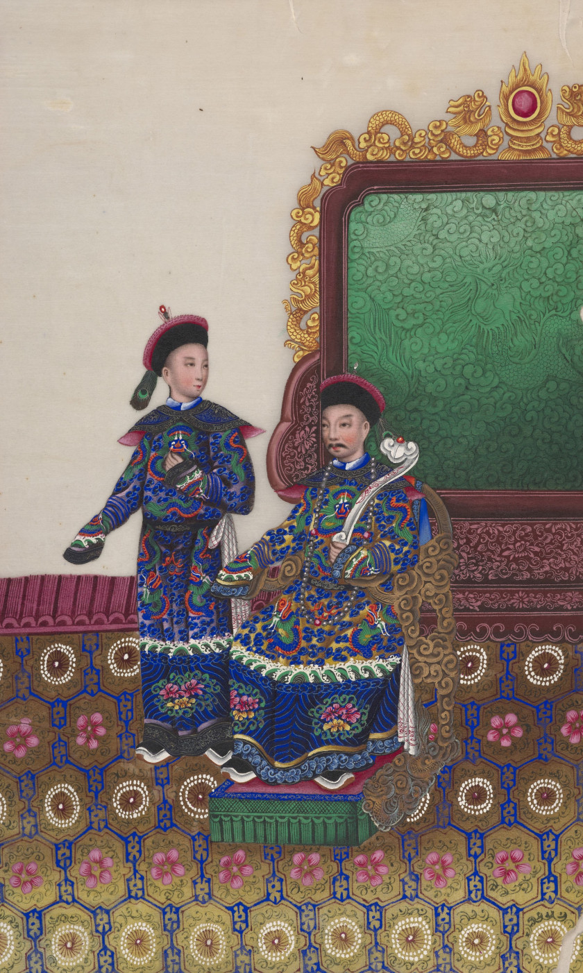 DOUZE PEINTURES À LA GOUACHE SUR PAPIER DE RIZ, Chine, Canton, fin du XIXe-début du XXe siècle