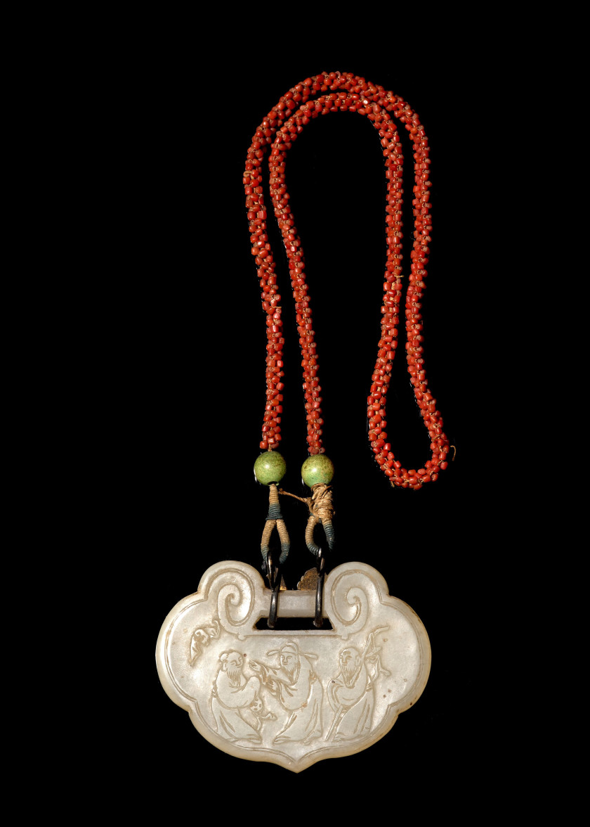 COLLIER EN JADE, Chine, fin de la dynastie Qing (1644-1911)