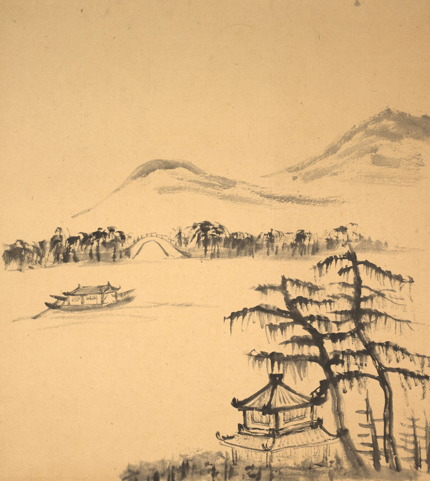 MA GONGYU (1890-1969) Douze peintures à l'encre sur papier