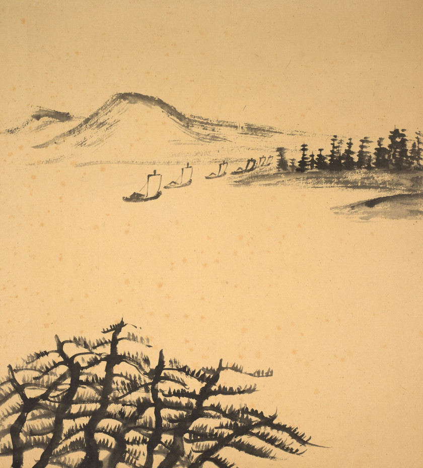 MA GONGYU (1890-1969) Douze peintures à l'encre sur papier