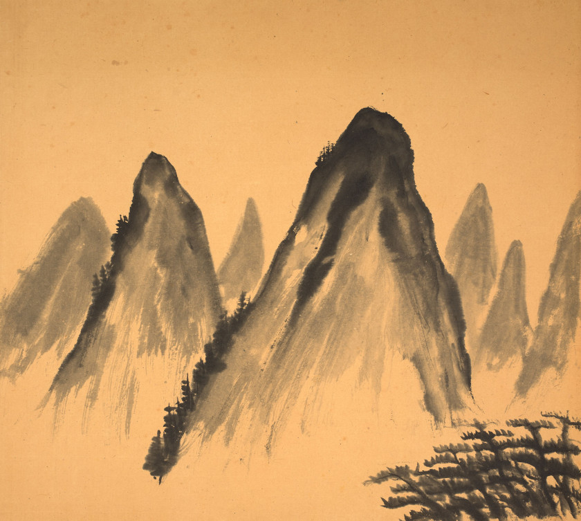 MA GONGYU (1890-1969) Douze peintures à l'encre sur papier