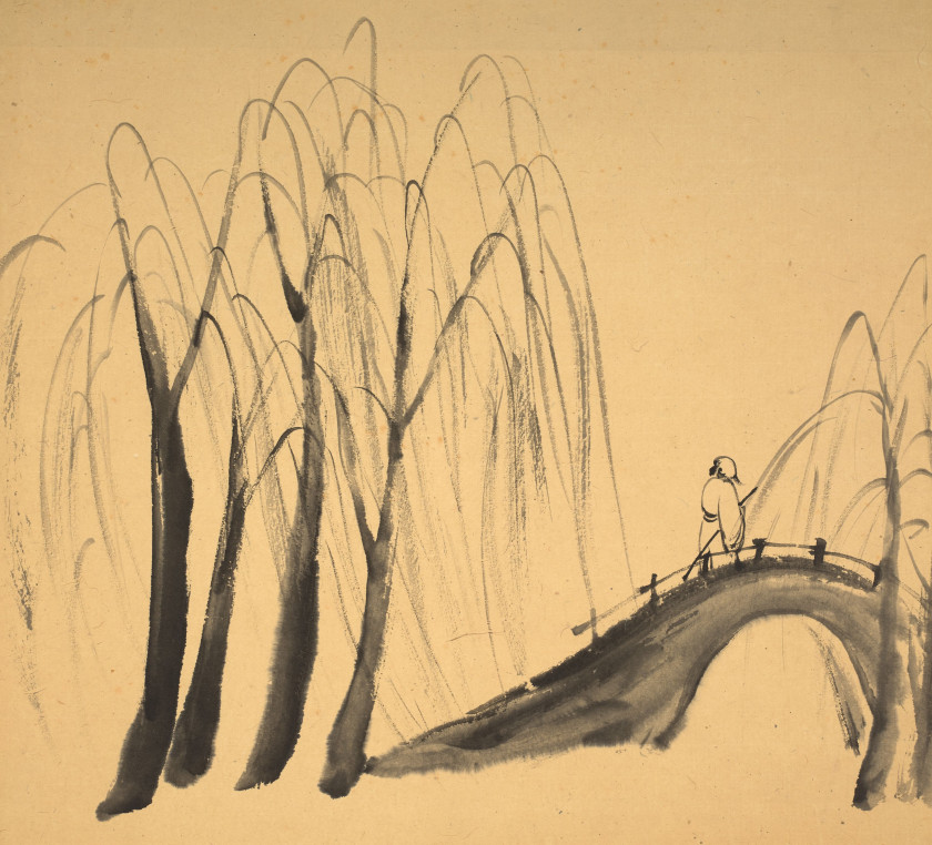 MA GONGYU (1890-1969) Douze peintures à l'encre sur papier