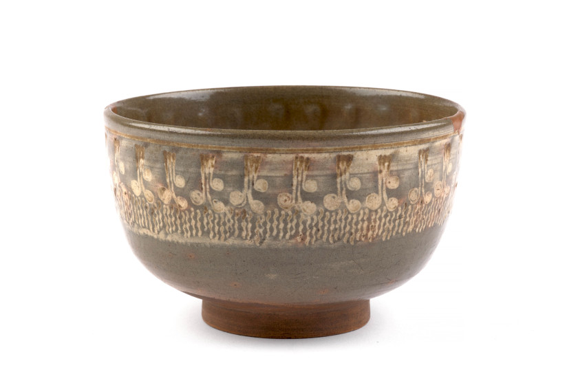 BOL À THÉ CHAWAN EN GRÈS MISHIMA KARATSU, Japon, époque Edo (1603-1868)