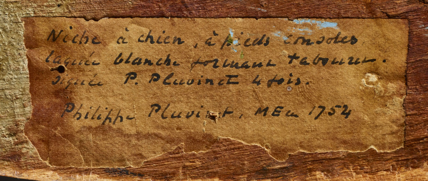 ¤ NICHE À CHIEN D'ÉPOQUE TRANSITION Estampille de Philippe Joseph Pluvinet