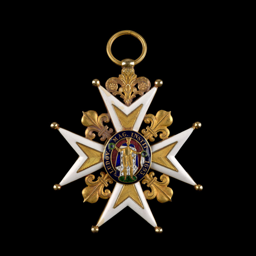 FRANCE ORDRE ROYAL ET MILITAIRE DE SAINT-LOUIS  Bijou de grand-croix ou de commandeur d'époque Restauration