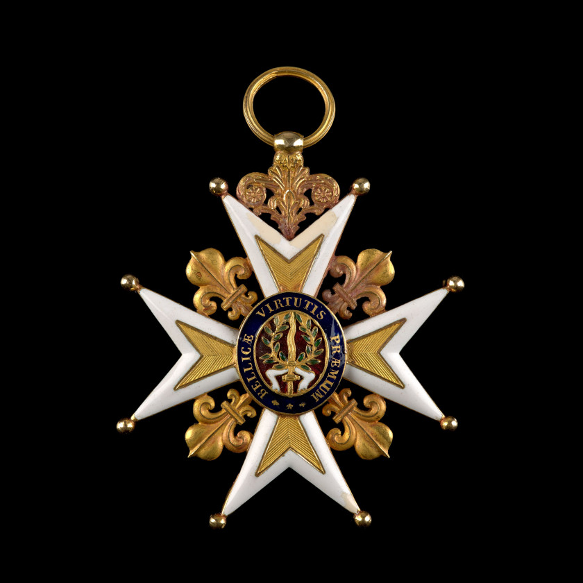 FRANCE ORDRE ROYAL ET MILITAIRE DE SAINT-LOUIS  Bijou de grand-croix ou de commandeur d'époque Restauration