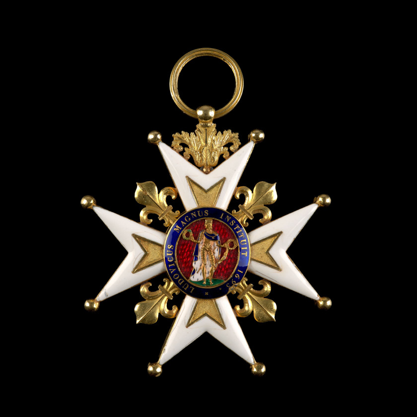 FRANCE ORDRE ROYAL ET MILITAIRE DE SAINT-LOUIS  Bijou de grand-croix ou de commandeur d'époque Restauration