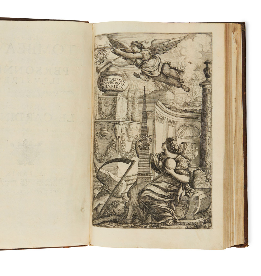 LE LABOUREUR Les Tombeaux des personnes illustres. Avec leurs éloges, généalogies, armes & devises.  Paris, Jean Le Bouc, 1642.